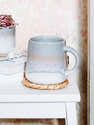 Lot De 2 Tasses à Expresso Pastel Ombrées Sass & Belle - Rose Et Vert, Grès, Design Dégradé Réactif - Cadeau Cuisine Stylé - 2