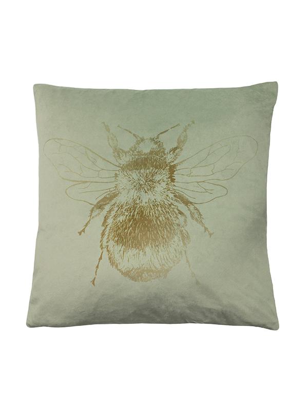 Feature Bee Cushion Green