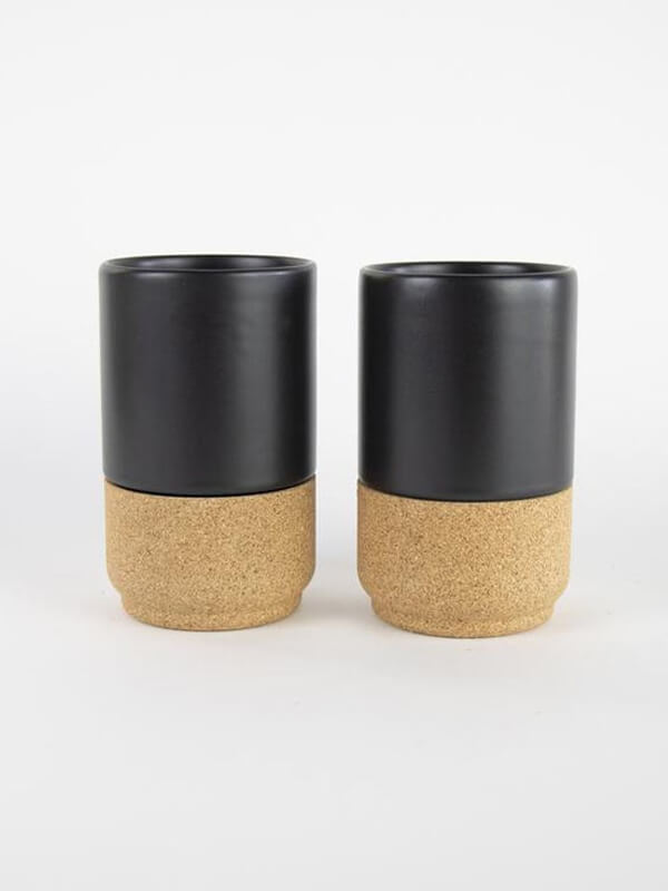 LIGA Latte Mug Gift Set Matt Black 01