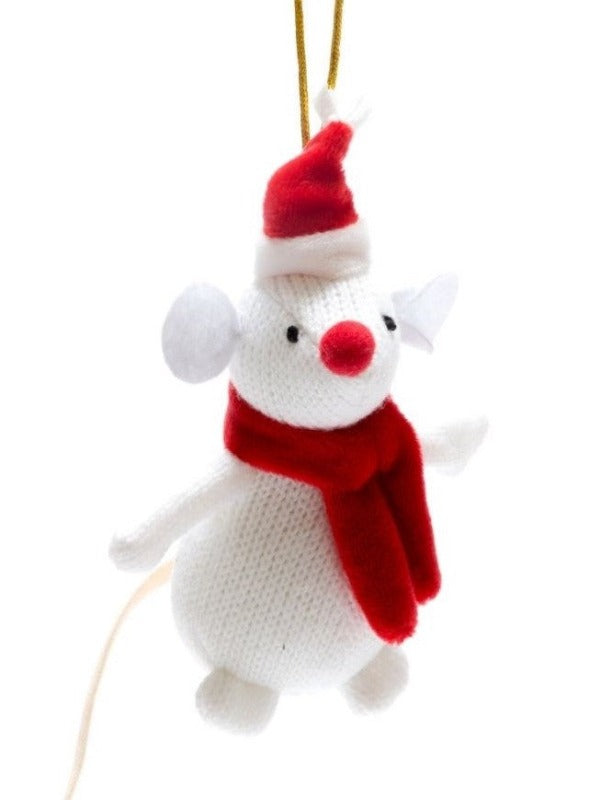 Knitted Christmas Decoration Christmas Mouse