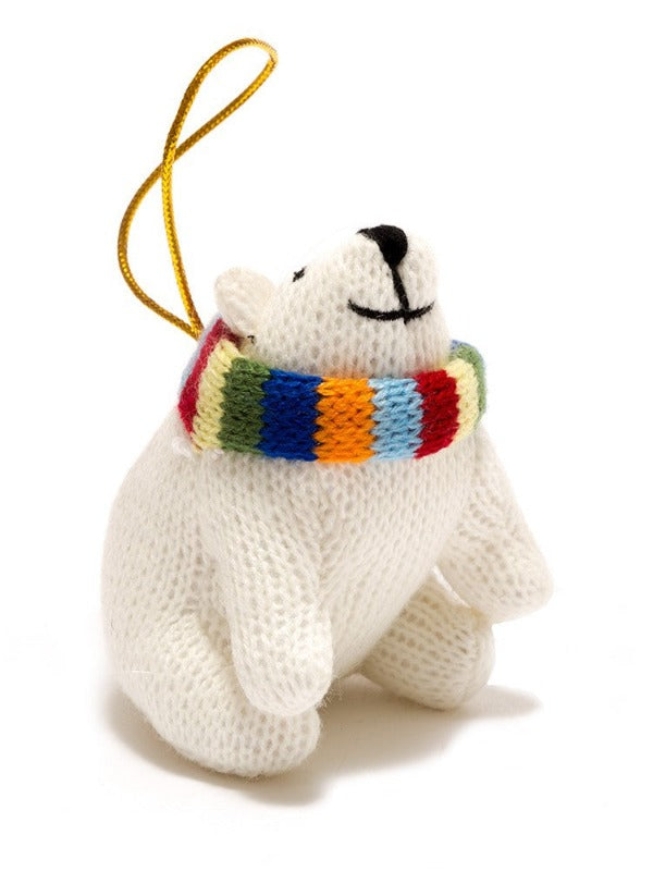 Knitted Christmas Decoration Polar Bear