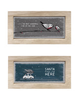 Christmas Sign – Most Wonderful Time / Santa Please Stop here