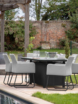 Laglio Dining Set with Fire Pit Table (6 or 8 Seater)