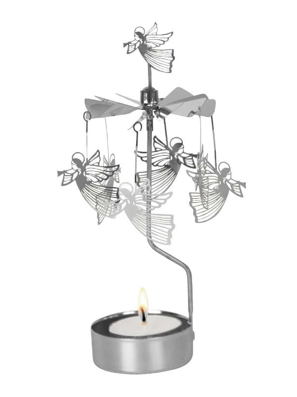 Pluto Produkter, Flying Angel Spinning Tealight Candle Holder - Gold / Silver