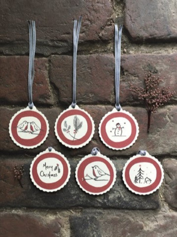 Christmas Round Tags - Set of 6