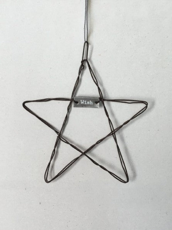 Small Metal Hanging Star Wish