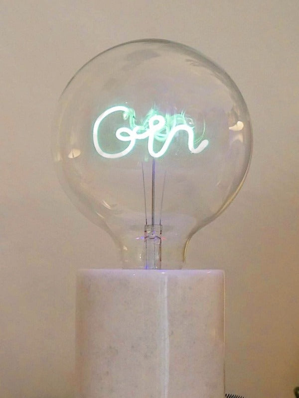 LED Neon Text Bulb - Screw Down (Various Designs)