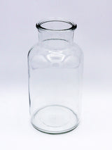 Clear Glass Bottle Vase Small Isolated