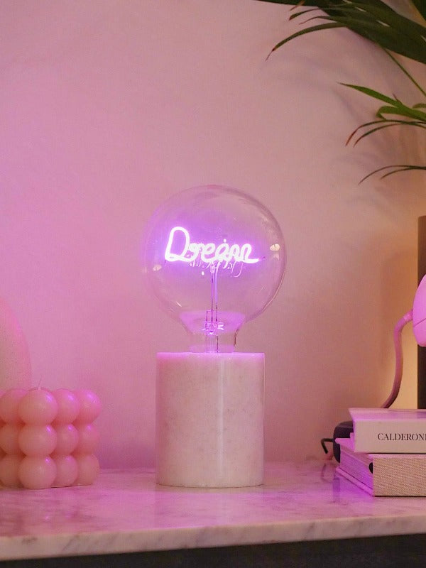 LED Neon Text Lamp - Dream (screw down bulb)