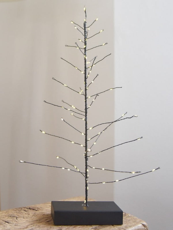 Black Festive LED Tree - 40cm