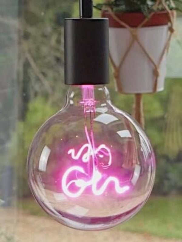 LED Neon Text Lamp – Gin (Screw Up Bulb)