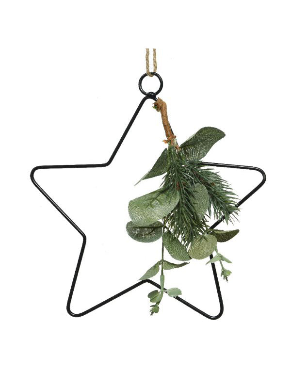 Hanging Star Decoration with Foliage