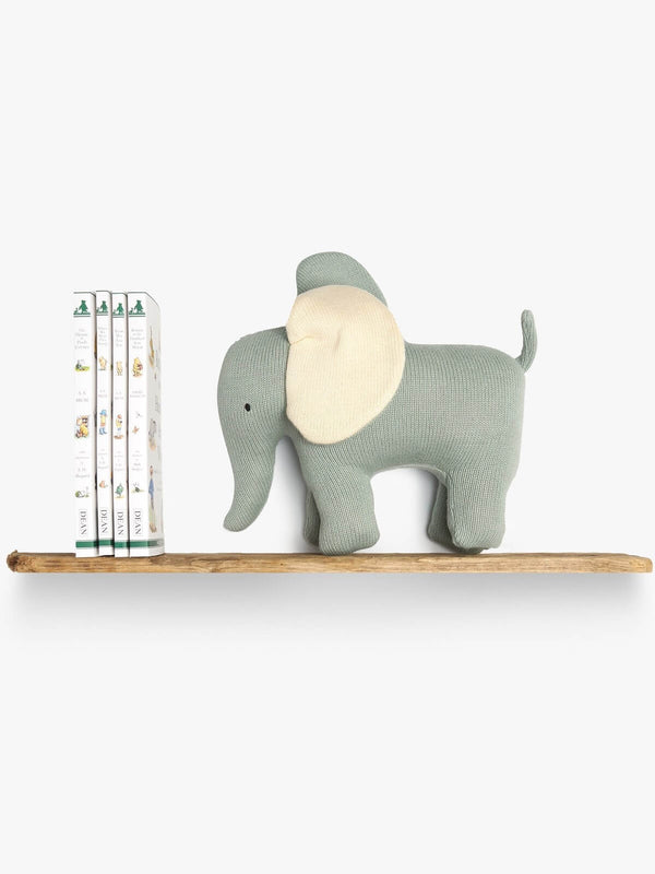 Knitted Elephant Toy Small – Teal