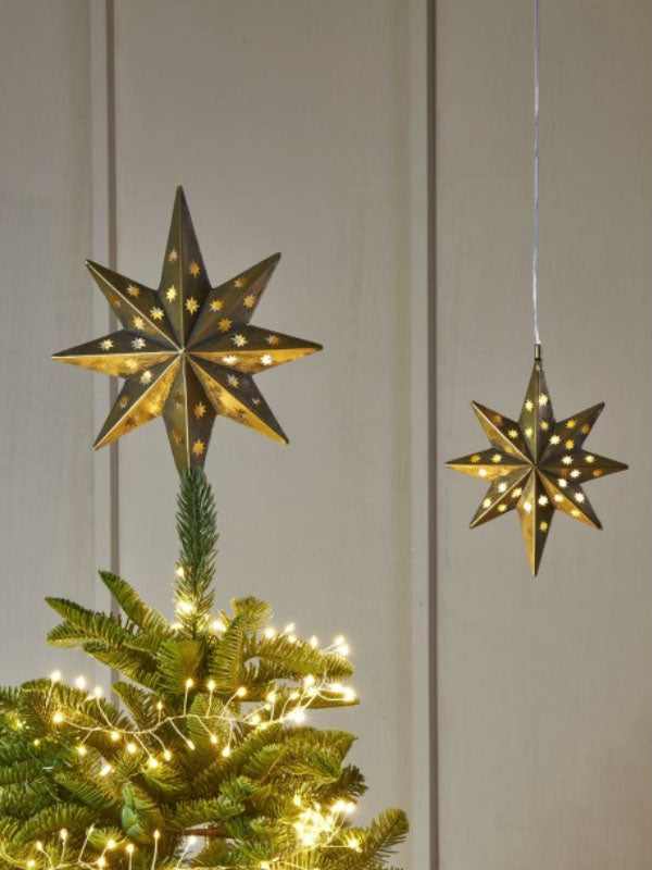 Gold LED Hanging Star / Tree Topper