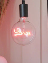 LED Neon Text Lamp - Love (screw up bulb)