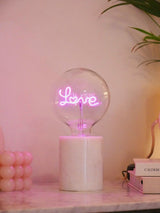 LED Neon Text Lamp – Love (screw down bulb)