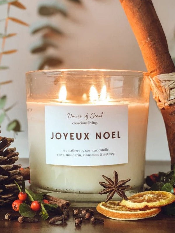 Festive Candle Joyeux Noel Large Limited Edition