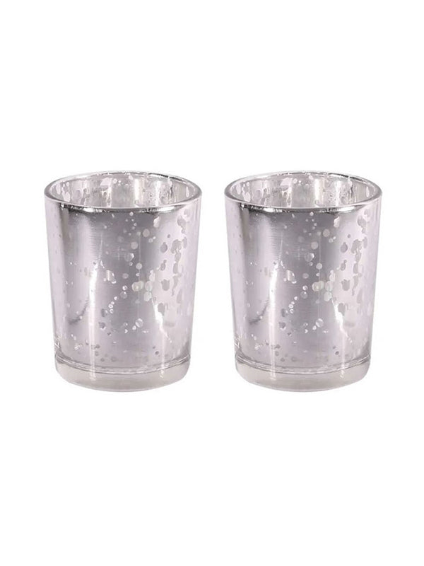 Silver Tealight Holders - Set of 2