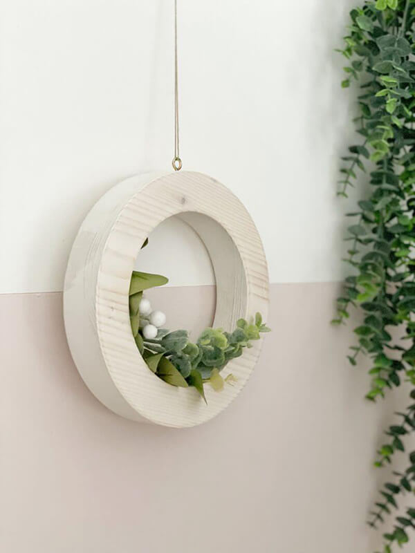 Wooden Hoop with Foliage 02