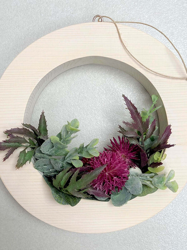 Wooden Hoop with Foliage 04