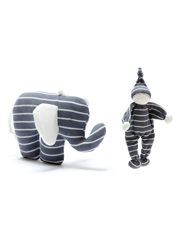 Elephant Toy – Grey Stripe