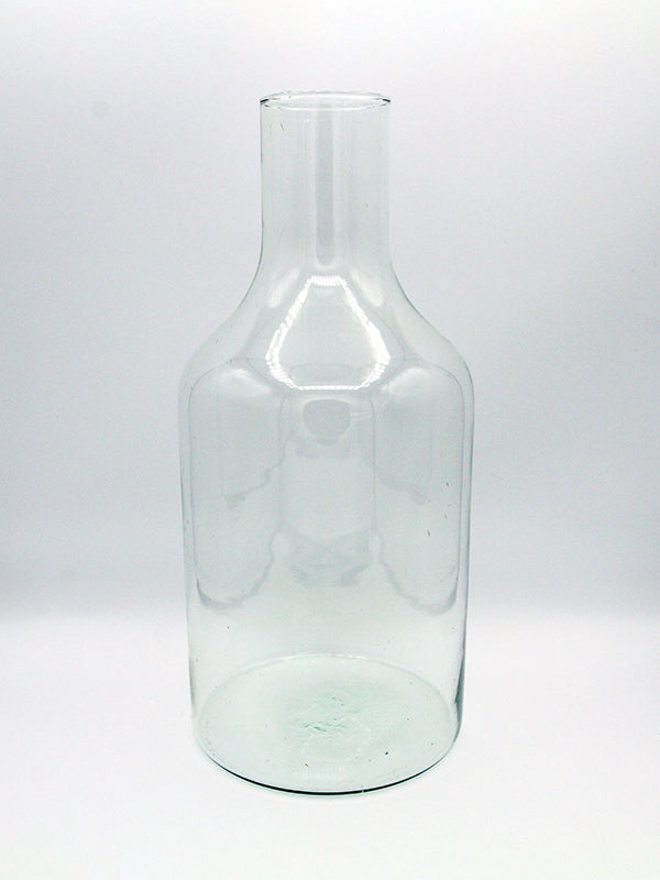 Clear Eco Glass Bottle Vase Isolated