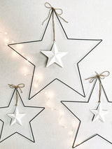 Hanging Star Decoration - Black (Various Sizes)