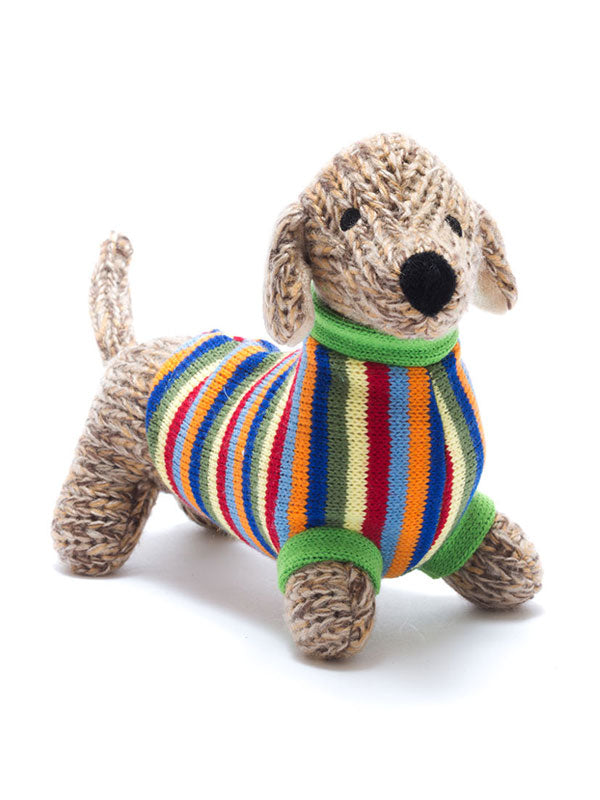 Knitted Sausage Dog Toy