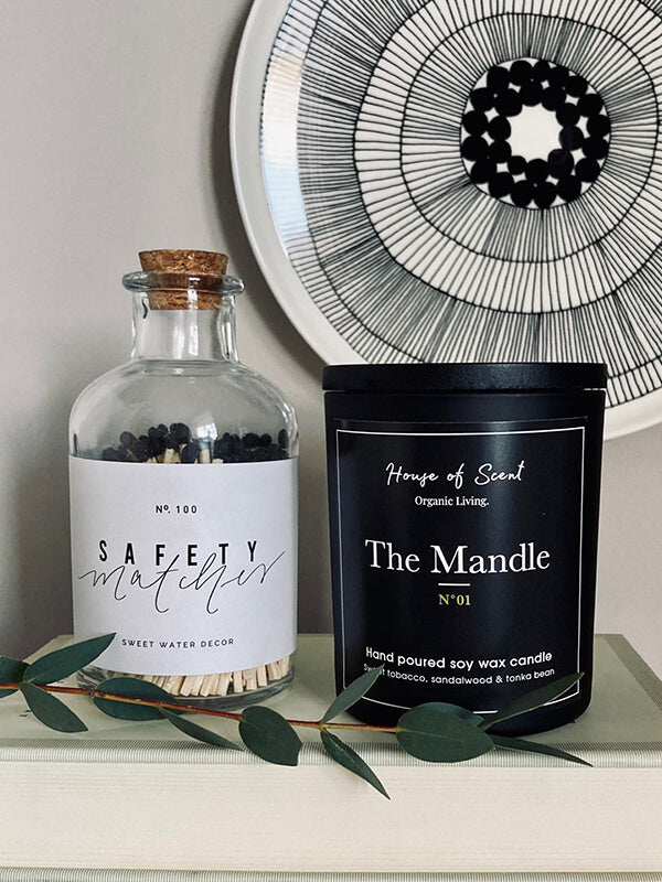 Signature Candle Gift Set Mandle (the Man Candle) & Black Matches 04